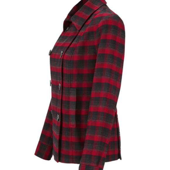 cabi Snow Valley Jacket, #3852, S, EUC, Red/Black Plaid, Flannel - Picture 8 of 14